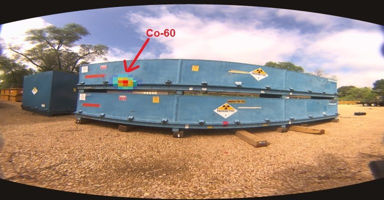 H3D H100 image showing a hot spot in a shipping container.